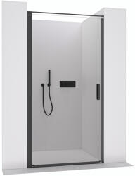 Cerano - Zuhanyajtó Porte B/J - 8 mm - matt fekete, átlátszó üveg - 90x195 cm