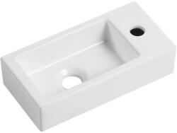 Cerano - Roberto kerámia mosdó, jobb oldali fali - fényes fehér - 37, 7x18, 5 cm