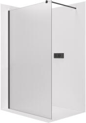 Cerano - Zuhanykabin Onyx kerek bal/jobb - 8 mm - kerek tartó - matt fekete, matt üveg - 60x200 cm