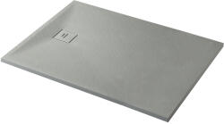 Cerano - Téglalap alakú zuhanytálca Pablo - SMC/ásványi kompozit - strukturált szürke - 150x90x3 cm