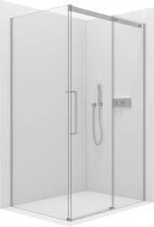 Cerano - Zuhanykabin Lantono B/J - 8 mm - Soft-Close - króm, átlátszó üveg - 110x80x195 cm - tolóajtó