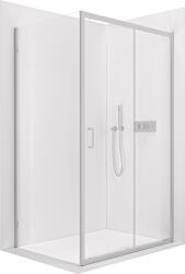 Cerano - Zuhanykabin Orlano B/J - 5 mm - króm, átlátszó üveg - 100x90x195 cm - tolóajtó
