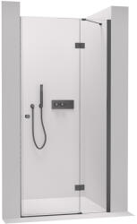 Cerano - Zuhanyajtó Marino B/J - 6 mm - matt fekete, átlátszó üveg - 90x190 cm