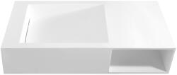 Cerano - Semio öntött márvány mosdó - fali - matt fehér - 100x46 cm (CER-8050BD80379)