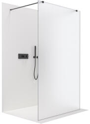 Cerano - Zuhanykabin Onyx Duo bal/jobb - 8 mm - négyzet alakú tartó - matt fekete, matt üveg - 110x200 cm