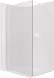 Cerano - Zuhanykabin Onyx Cube bal/jobb - 8 mm - négyzet alakú tartó - matt fehér, rovátkolt üveg - 120x200 cm