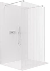 Cerano - Zuhanykabin Onyx Duo bal/jobb - 8 mm - kerek tartó - króm, rovátkolt üveg - 140x200 cm
