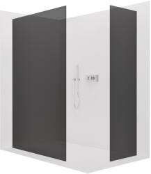 Cerano - Walk-in Crystal TL/P zuhanyfal - 8 mm - merevítő nélküli rendszer - króm, grafitüveg - 130x110x200 cm