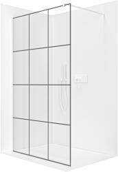 Cerano - Zuhanykabin Onyx kerek bal/jobb - 8 mm - kerek tartó - matt fehér, ipari üveg - 140x200 cm