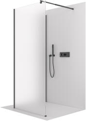 Cerano - Zuhanykabin Onyx Corner Round B/J - 8 mm - kerek tartó - matt fekete, matt üveg - 110x120x200 cm