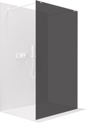 Cerano - Zuhanykabin Onyx Duo bal/jobb - 8 mm - négyzet alakú tartó - matt fehér, grafitüveg - 70x200 cm