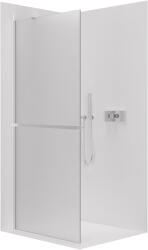 Cerano - Zuhanykabin Onyx YL/P - 8 mm + polc/törölközőtartó - króm, matt üveg - 150x200 cm