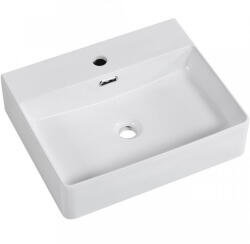 Cerano - Kerámia mosdó - fali és pultra szerelhető - Peno - fényes fehér - 50x42 cm (CER-428407)