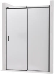 Cerano - Santoro tolóajtó zuhanykabinhoz - jobbos - 6 mm - matt fekete, matt üveg - 110x195 cm