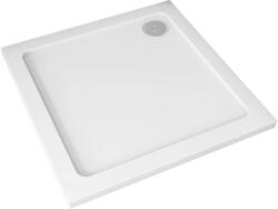 Cerano - Piato négyzet alakú zuhanytálca - öntött márvány - fehér fényes - 100x100x3 cm (CER-476945)
