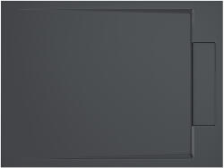 Cerano - Loro négyzet alakú zuhanytálca - öntött márvány - sötétszürke - 100x100x3, 5 cm