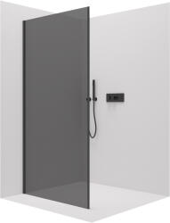 Cerano - Porte oldalfal B/J - 8 mm - matt fekete, grafitüveg - 100x195 cm