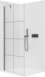 Cerano - Zuhanykabin Onyx YL/P - 8 mm - matt fekete, ipari üveg - 110x200 cm