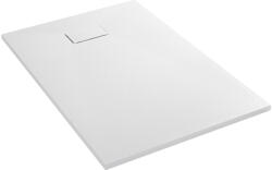 Cerano - Téglalap alakú zuhanytálca Gusto - SMC/ásványi kompozit - strukturált fehér matt - 120x70x3 cm