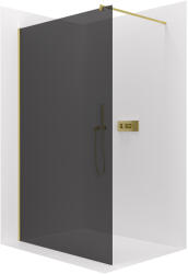 Cerano - Zuhanykabin Onyx kerek bal/jobb - 8 mm - kerek tartó - szálcsiszolt arany, grafitüveg - 30x200 cm