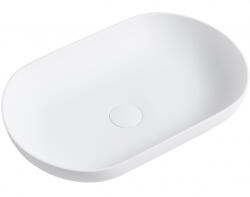 Cerano - Lyra öntött márvány mosdó - pulton - matt fehér - 54x34 cm