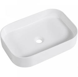 Cerano - Kerámia mosdókagyló Matteo - munkalap - fényes fehér - 55, 5x38 cm