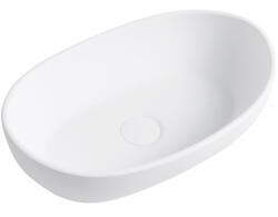 Cerano - Persea öntött márvány mosdó - pulton - matt fehér - 50x32 cm (CER-WB23)