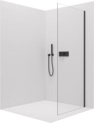 Cerano - Santoro B/J oldalfal - matt fekete, átlátszó üveg - 90x195 cm