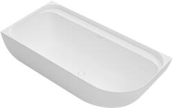 Cerano - Öntött márványból készült szabadon álló kád Valeria, bal oldali - matt fehér - 150x80 cm