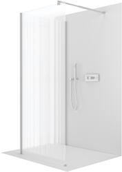 Cerano - Zuhanykabin Onyx Corner Round B/J - 8 mm - kerek tartó - króm, rovátkolt üveg - 80x130x200 cm