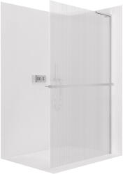 Cerano - Zuhanykabin Onyx B-jobb oldali merevítő - 8 mm + polc/törölközőtartó - króm, rovátkolt üveg - 50x200 cm