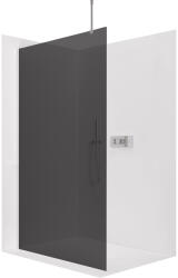 Cerano - Zuhanykabin Onyx Top Round B/J - 8 mm - kerek tartó - króm, grafitüveg - 100x200 cm