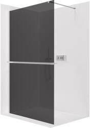 Cerano - Zuhanykabin Onyx Cube bal/jobb - 8 mm + polc/törölközőtartó - négyzet alakú tartó - króm, grafitüveg - 150x200 cm