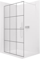 Cerano - Zuhanykabin Onyx kerek bal/jobb - 8 mm - kerek tartó - króm, ipari üveg - 100x200 cm