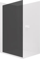 Cerano - Walk-in Crystal bal/jobb zuhanykabin - 8 mm - merevítő nélküli rendszer - matt fehér, grafitüveg - 60x200 cm