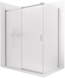 Cerano - Santoro zuhanykabin - bal - 6 mm - króm, matt üveg - 130x90 cm - tolóajtó