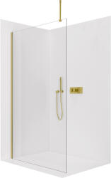 Cerano - Zuhanykabin Onyx Top Round B/J - 8 mm - kerek tartó - arany, átlátszó üveg - 70x200 cm