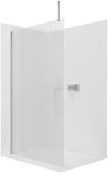 Cerano - Zuhanykabin Onyx Top Cube bal/jobb - 8 mm - négyzet alakú tartó - króm, rovátkolt üveg - 50x200 cm