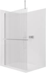 Cerano - Zuhanykabin Onyx Top Cube bal/jobb - 8 mm - négyzet alakú tartó + polc/törölközőtartó - króm, rovátkolt üveg - 130x200 cm