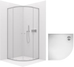 Cerano - Orso zuhany sarok L/P 6 mm - króm + CERANO - Piato zuhanytálca - fehér fényes - 90x90 cm