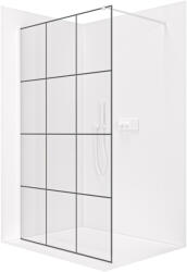 Cerano - Walk-in Onyx Cube bal/jobb zuhanykabin - 8 mm - négyzet alakú tartó - matt fehér, ipari üveg - 110x200 cm