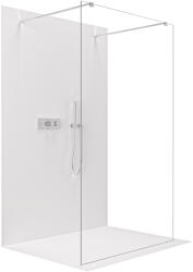 Cerano - Zuhanykabin Onyx Duo bal/jobb - 8 mm - négyzet alakú tartó - króm, átlátszó üveg - 70x200 cm