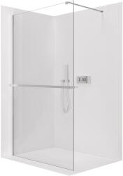 Cerano - Walk-in Onyx Cube bal/jobb zuhanykabin - 8 mm + polc/törölközőtartó - négyzet alakú tartó - króm, átlátszó üveg - 50x200 cm