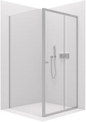 Cerano - Zuhanykabin Varone POINT B/J - 6 mm - króm, átlátszó üveg - 130x80x195 cm - tolóajtó