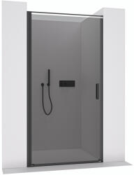 Cerano - Zuhanyajtó Porte B/J - 8 mm - matt fekete, grafitüveg - 80x195 cm