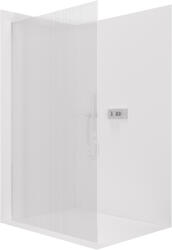 Cerano - Walk-in Crystal bal/jobb zuhanykabin - 8 mm - merevítő nélküli rendszer - króm, rovátkolt üveg - 50x200 cm