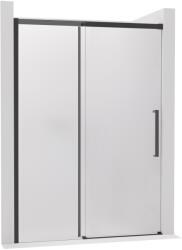 Cerano - Lantono tolóajtó zuhanykabinhoz - bal - 8 mm - Soft-Close - matt fekete, matt üveg - 150x195 cm