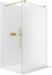 Cerano - Zuhanykabin Onyx Duo bal/jobb - 8 mm - kerek tartó - szálcsiszolt arany, matt üveg - 60x200 cm