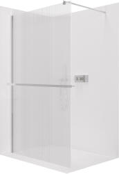 Cerano - Zuhanykabin Onyx kerek bal/jobb - 8 mm + polc/törölközőtartó - kerek tartó - króm, rovátkolt üveg - 90x200 cm