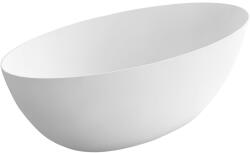 Cerano - Emilia öntött márványból készült szabadon álló kád - matt fehér - 160x75cm